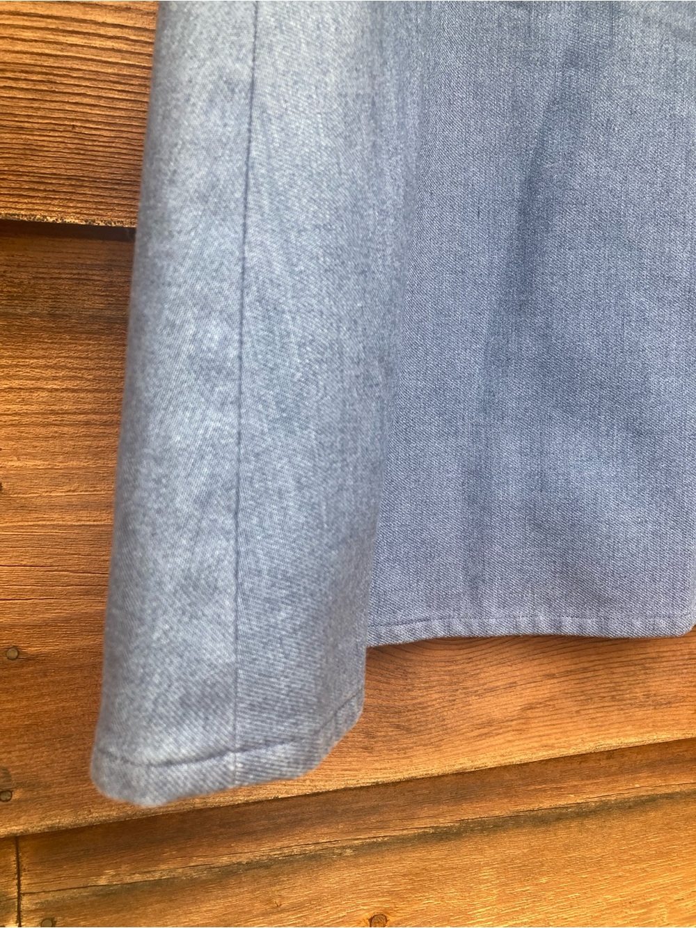 Denim A-Line Wrap Skirt with Pocket - Picture 7 of 12